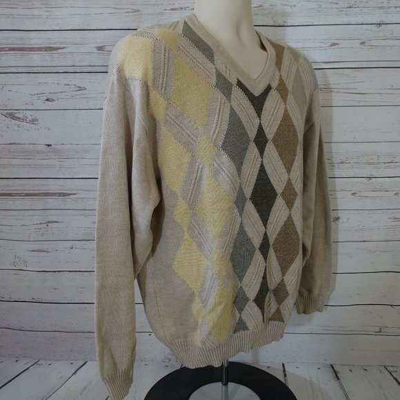 Vintage St Croix Knits Tan Wool Blend Sweater - Picture 3 of 8
